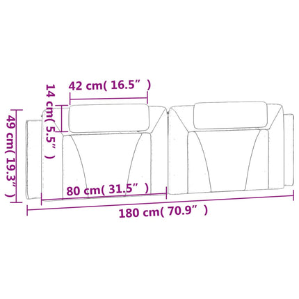 gavlpude Viana 180 cm kunstlæder sort