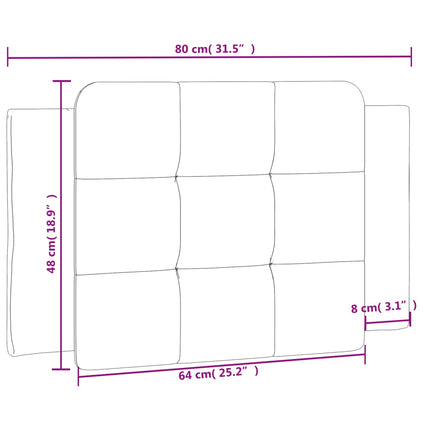 gavlpude Zadar 80 cm kunstlæder hvid