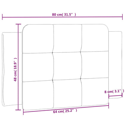 gavlpude Zadar 80 cm kunstlæder grå