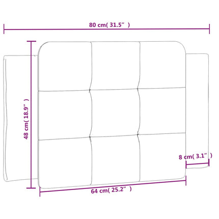 gavlpude Zadar 80 cm kunstlæder hvid og sort