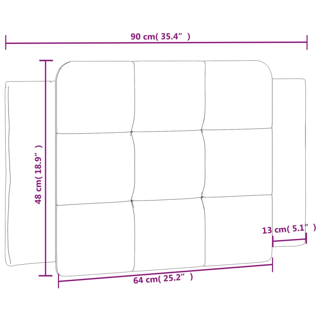 gavlpude Zadar 90 cm kunstlæder cappuccinofarvet