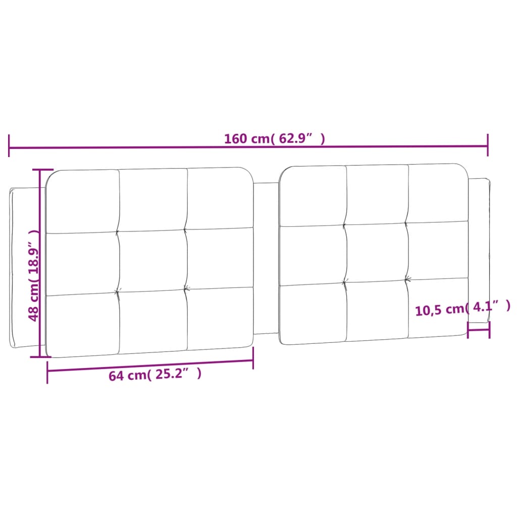 gavlpude Zadar 160 cm kunstlæder sort