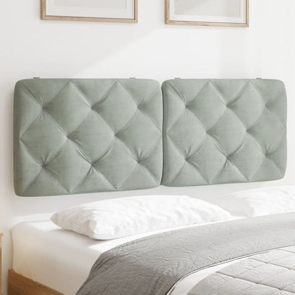 gavlpude 137 cm velour lysegrå