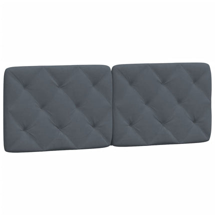 gavlpude 137 cm velour mørkegrå