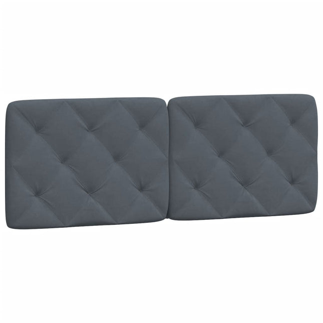 gavlpude 137 cm velour mørkegrå