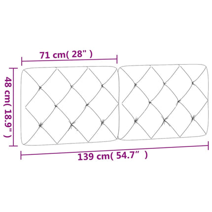 gavlpude 137 cm velour mørkegrå