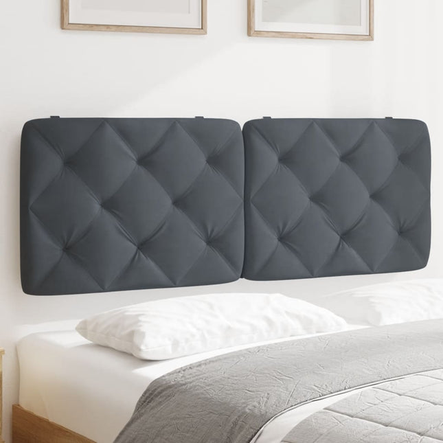 gavlpude 137 cm velour mørkegrå