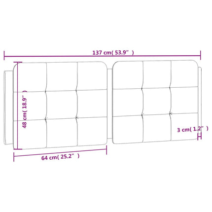gavlpude Zadar 137 cm kunstlæder hvid