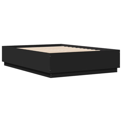 sengeramme med LED uden madras 150x200 cm sort