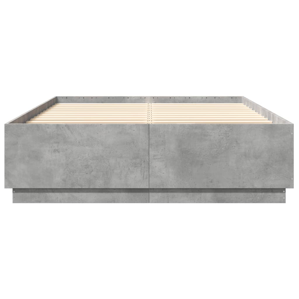 sengestel 120x200 cm konstrueret træ betongrå
