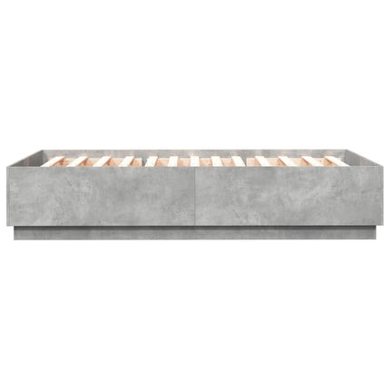 sengestel 120x200 cm konstrueret træ betongrå