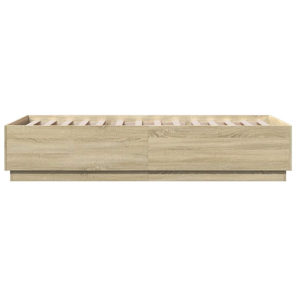 sengeramme 100x200 cm konstrueret træ sonoma-eg