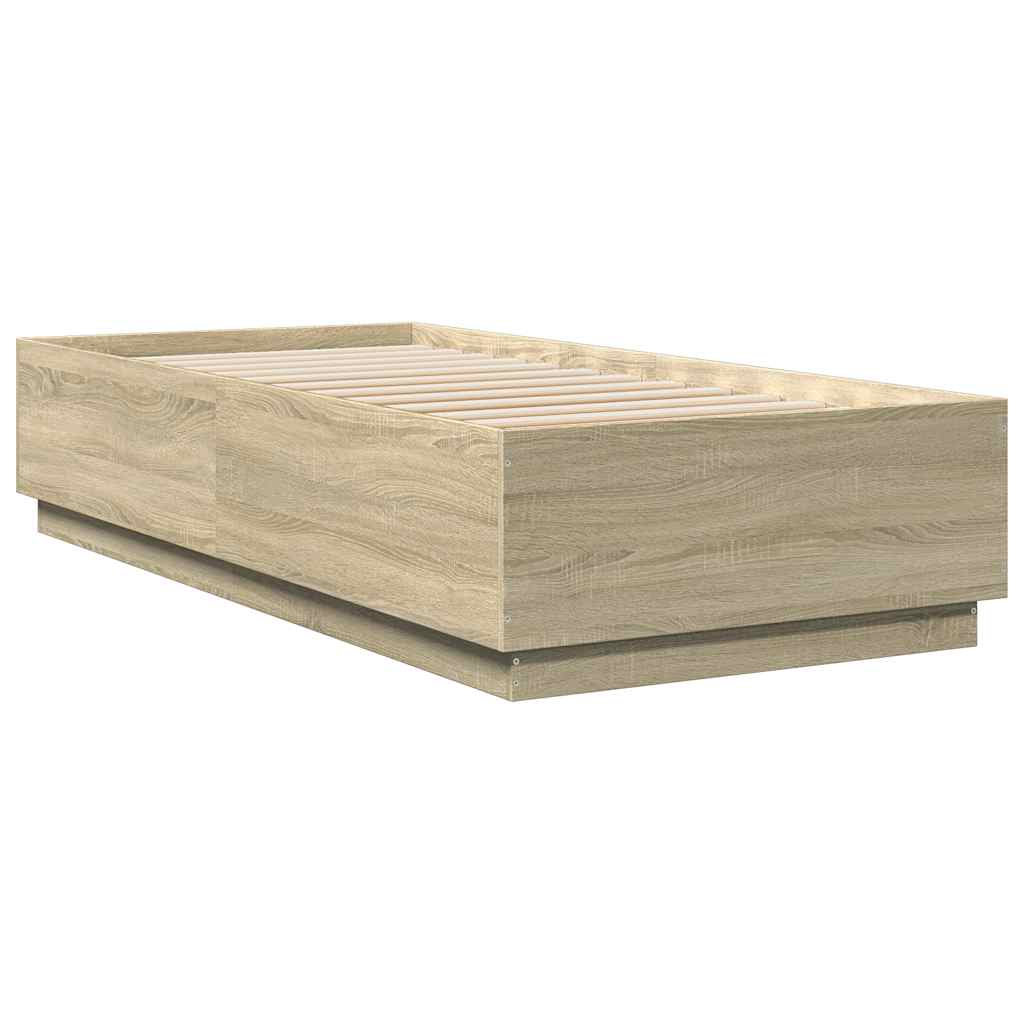 sengeramme 100x200 cm konstrueret træ sonoma-eg