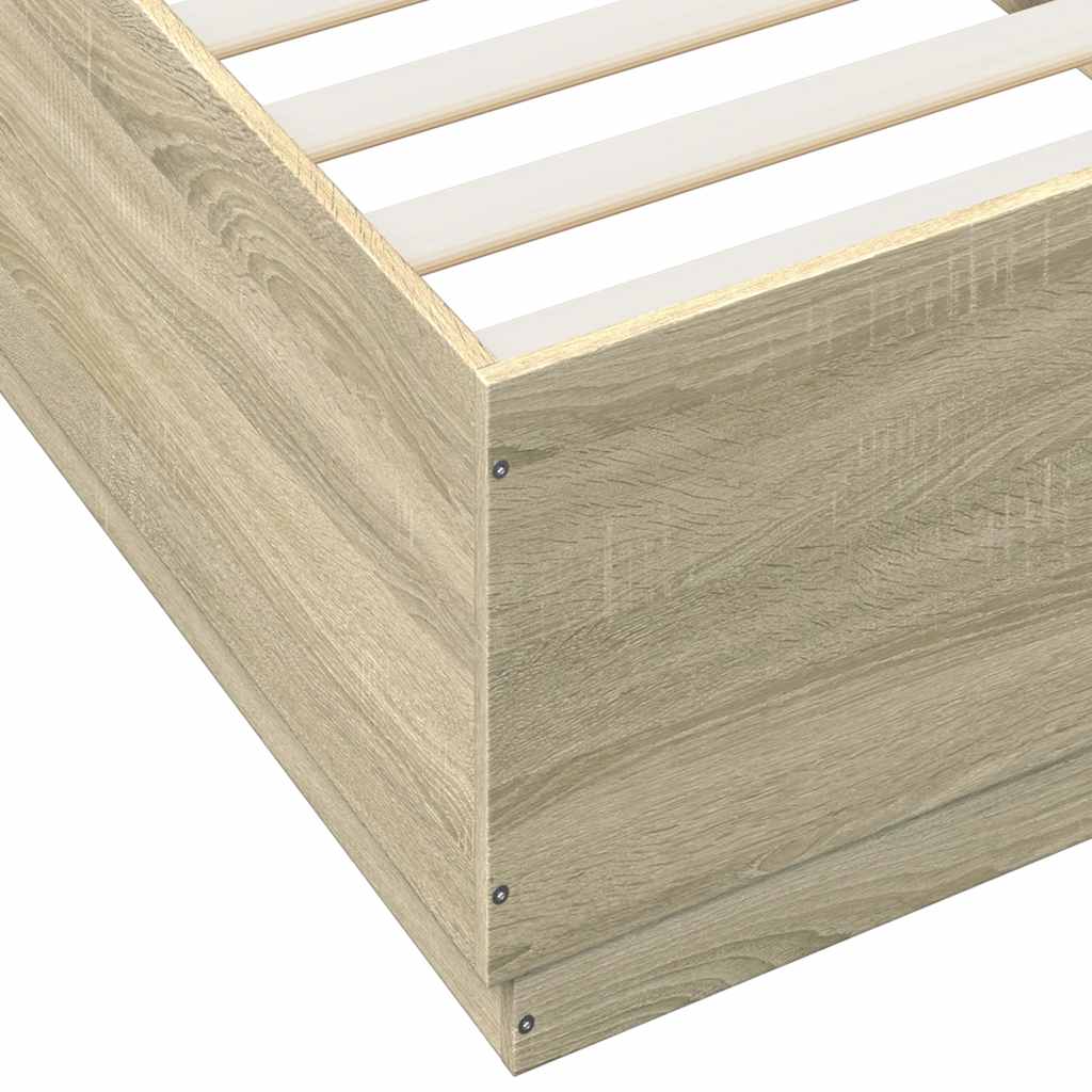 sengeramme 100x200 cm konstrueret træ sonoma-eg