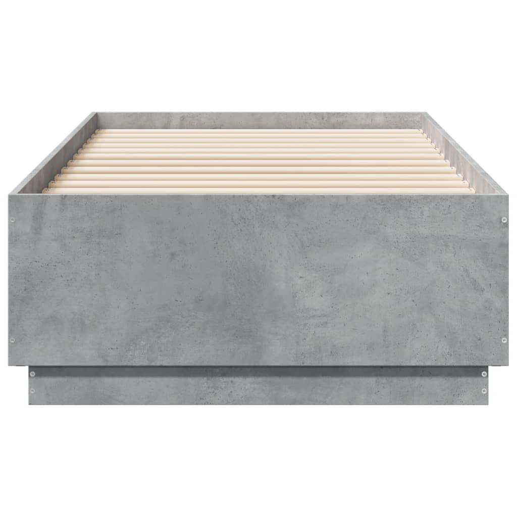 sengeramme 90x190 cm konstrueret træ betongrå