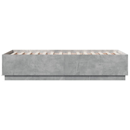 sengeramme 90x190 cm konstrueret træ betongrå
