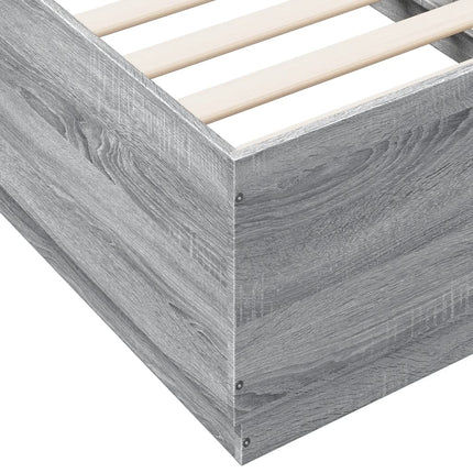 sengeramme 75x190 cm konstrueret træ grå sonoma-eg