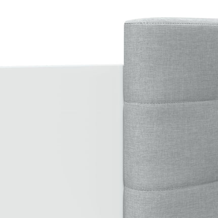 sengeramme med sengegavl 150x200 cm konstrueret træ hvid
