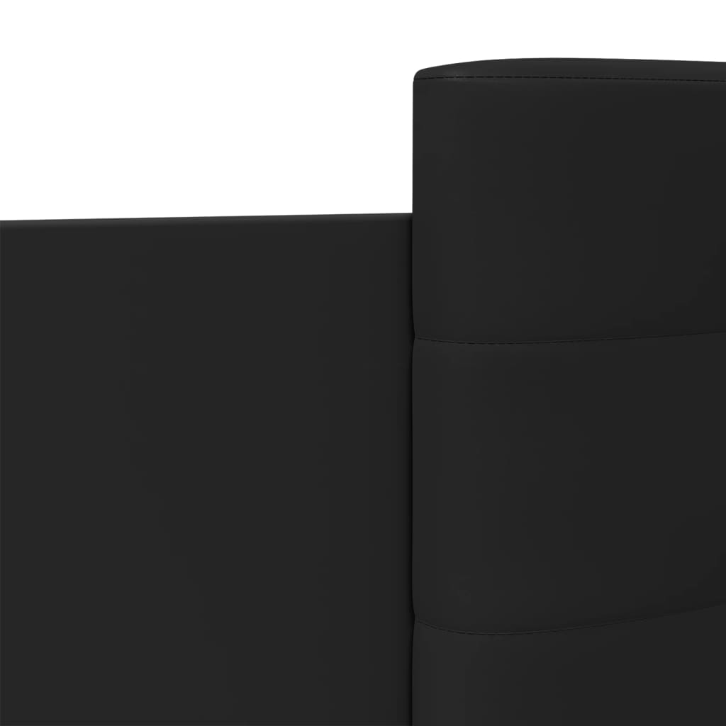 sengeramme med sengegavl 100x200 cm konstrueret træ sort