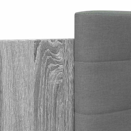 sengeramme med sengegavl 90x200 cm konstrueret træ grå sonoma