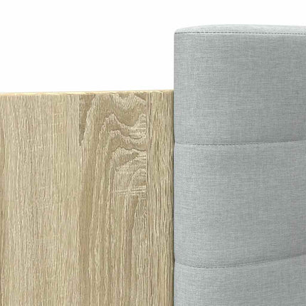 sengeramme med sengegavl 140x190 cm konstrueret træ sonoma-eg