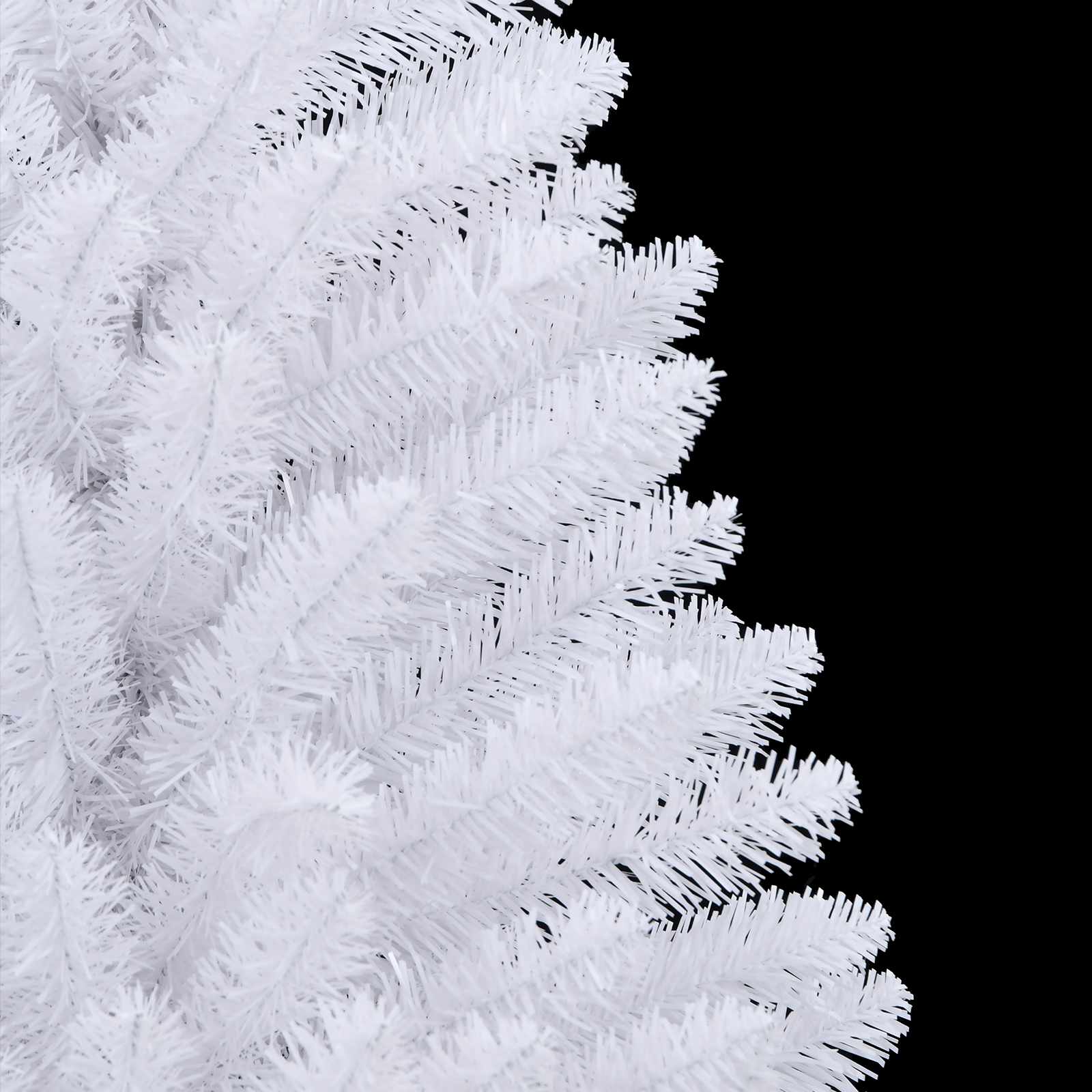 Kunstigt juletræ med 150 LED'er Hvid 150 cm PVC og metal