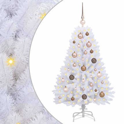 Kunstigt juletræ 120 cm PVC og Stål Hvid