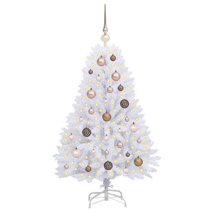 Kunstigt juletræ 120 cm PVC og Stål Hvid