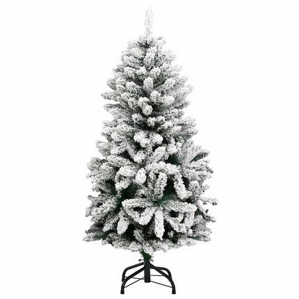 kunstigt juletræ 150 LED'er og kuglesæt hængslet 120 cm