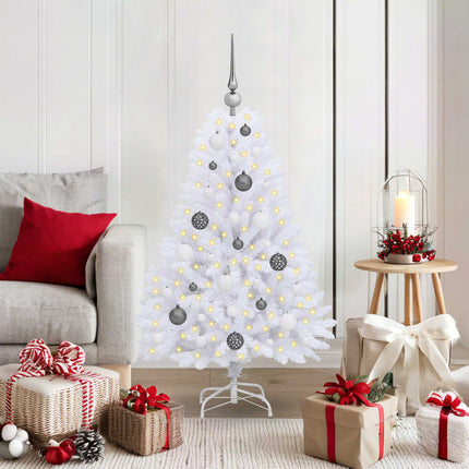 Kunstigt juletræ Hvid 68 x 68 x 120 cm PVC og metal