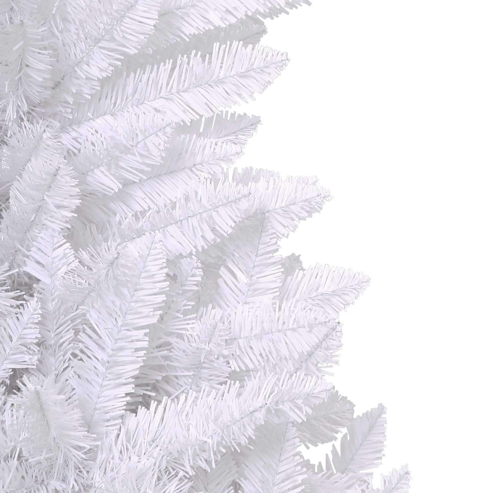 Kunstigt juletræ med 300 LED'er Hvid 210 cm PVC og metal