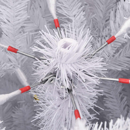 Kunstigt juletræ 300 LED'er PVC og Stål Hvid