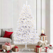 Kunstigt juletræ med 300 LED'er Hvid 210 cm PVC og metal