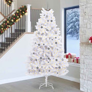 Kunstigt juletræ Hvid 128 x 128 x 270 cm PVC og metal