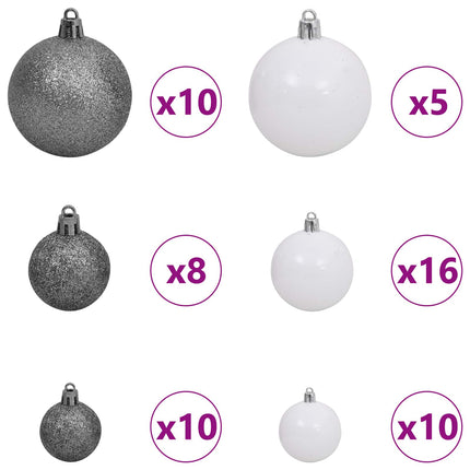 Kunstigt juletræ Hvid 138 x 138 x 300 cm PVC og metal