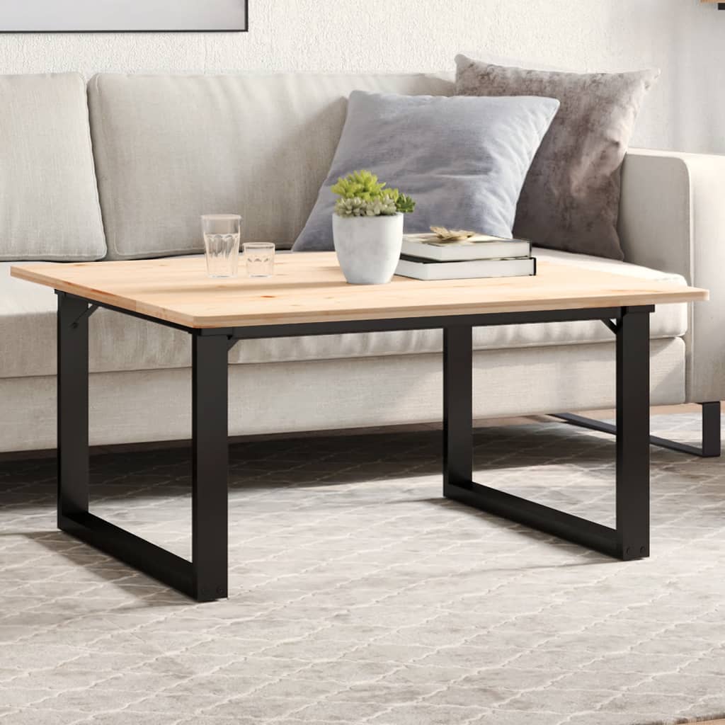 Bordben til sofabord 80×70×43 cm - O-stel i pulverlakeret stål, sort