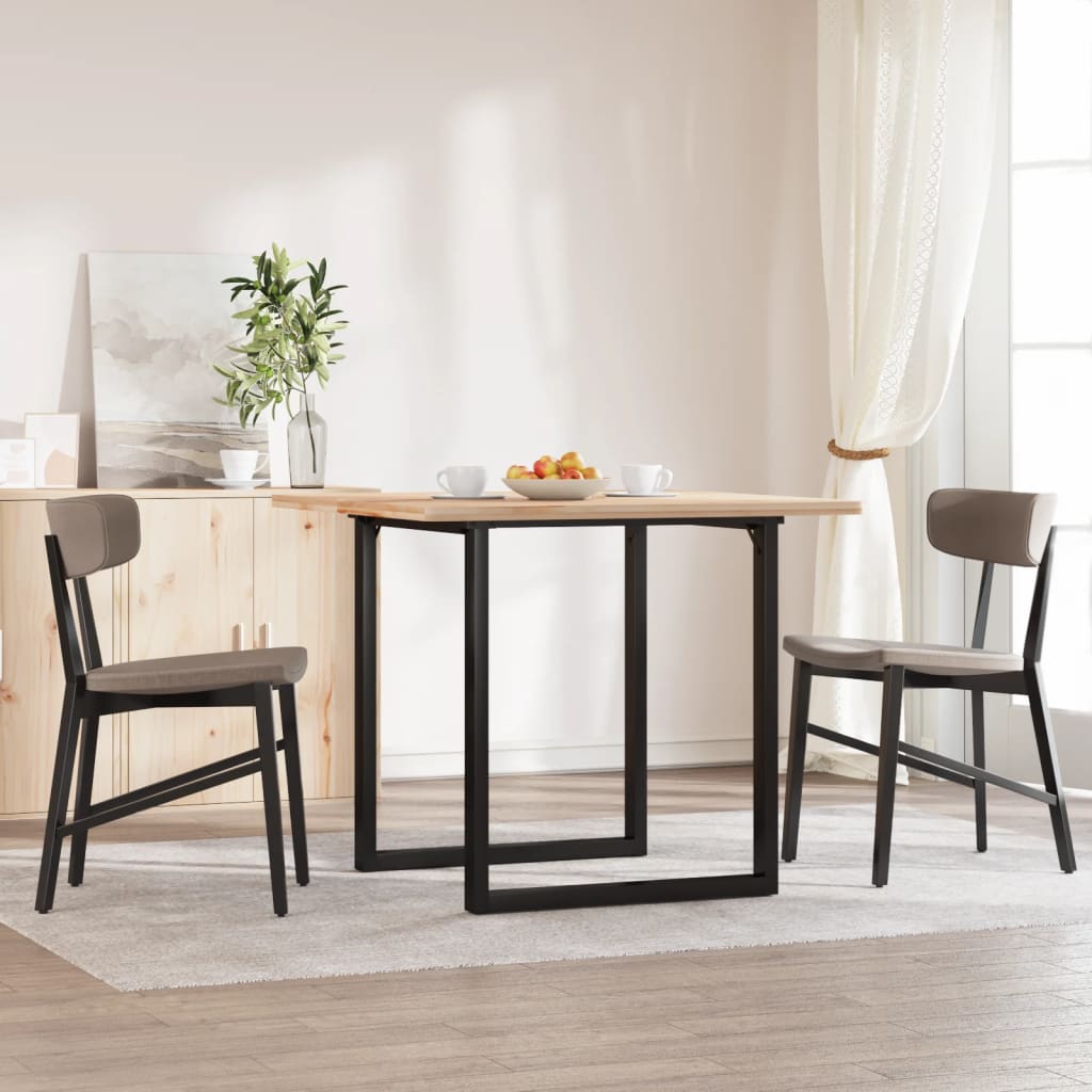 Bordben til spisebord 70 × 70 × 73 cm - O-stel i stål, sort