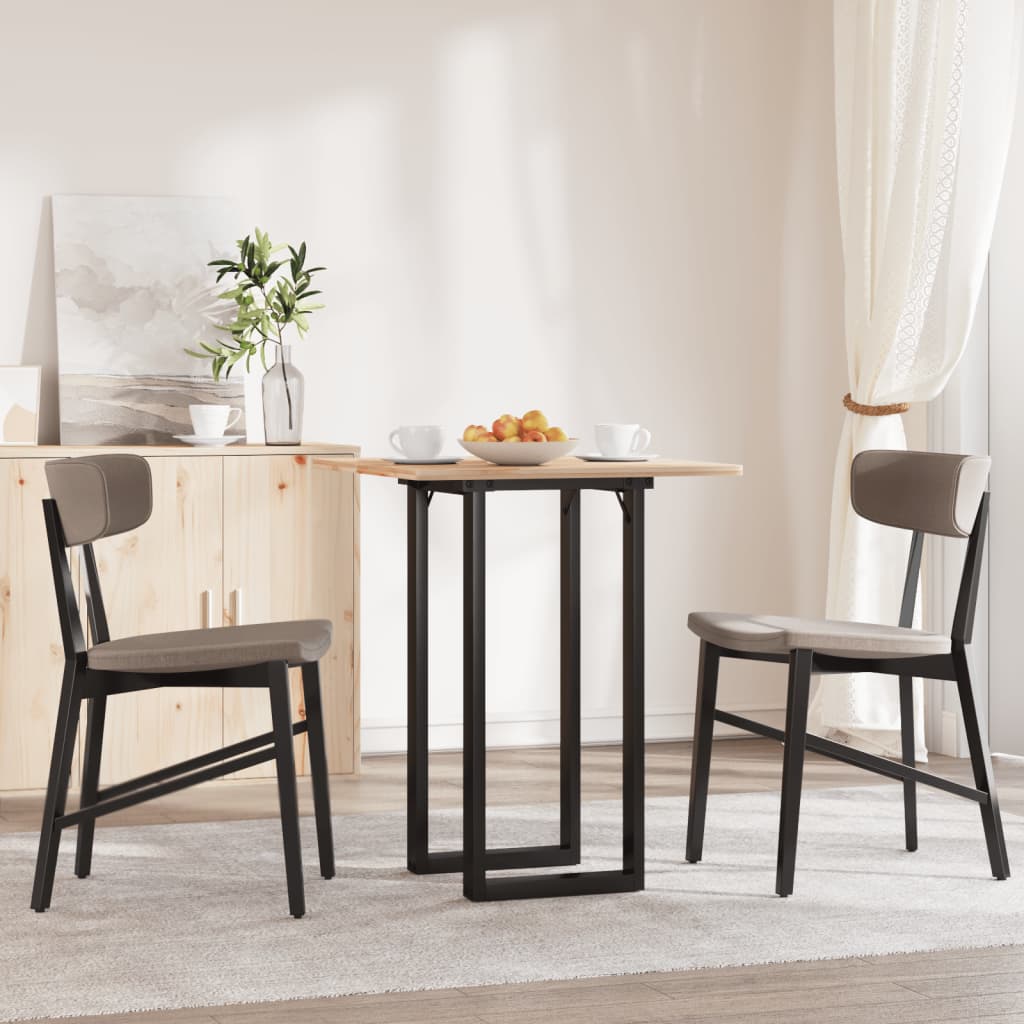 bordben til spisebord 80x40x73 cm O-stel stål billede