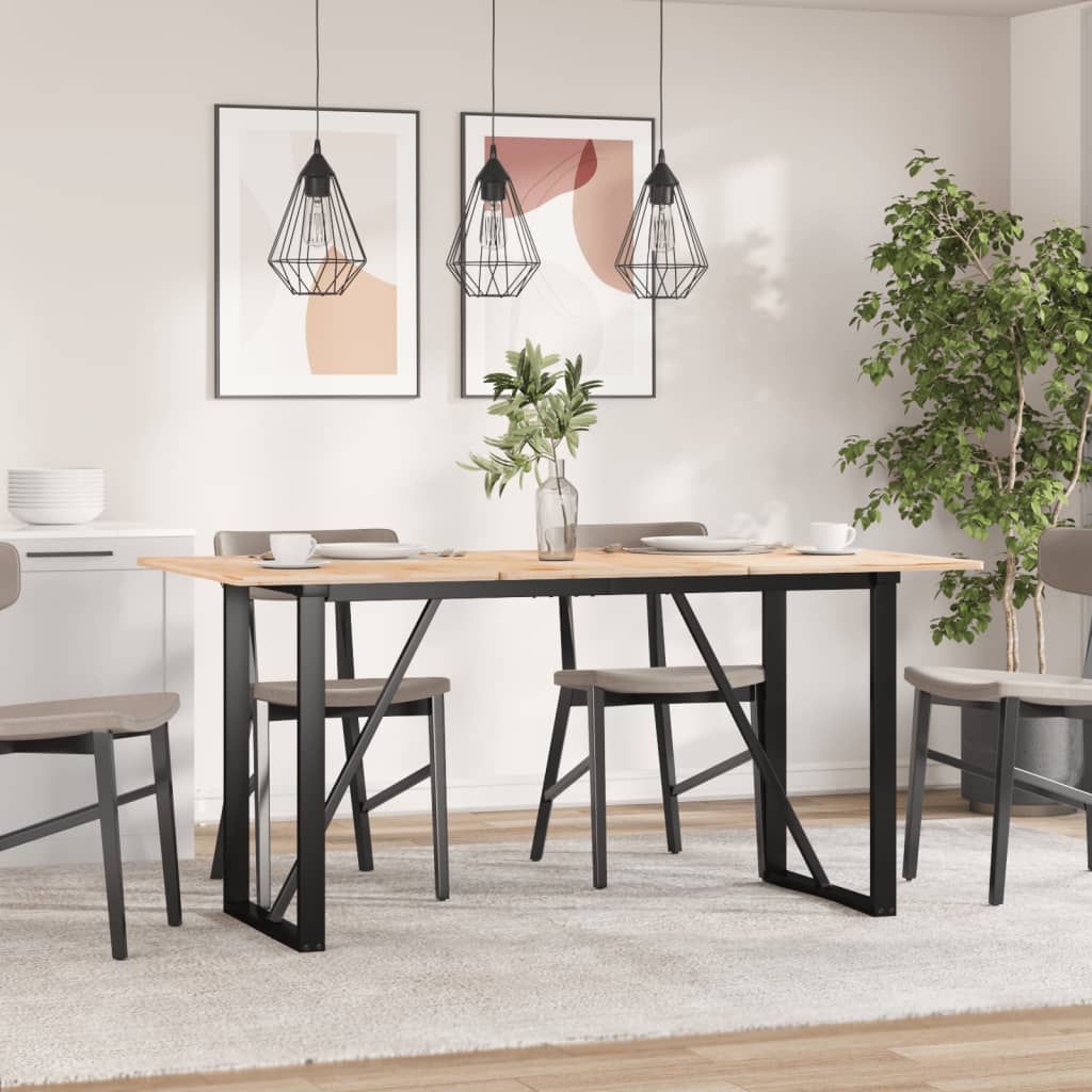 bordben til spisebord 120x60x73 cm O-stel stål