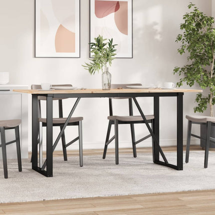 bordben til spisebord 140x60x73 cm O-stel stål