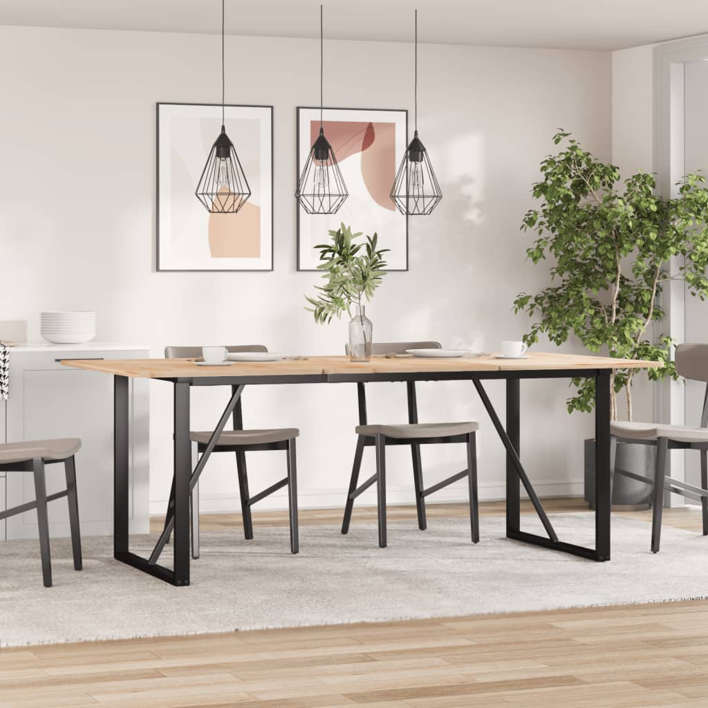 bordben til spisebord 160x80x73 cm O-stel stål billede