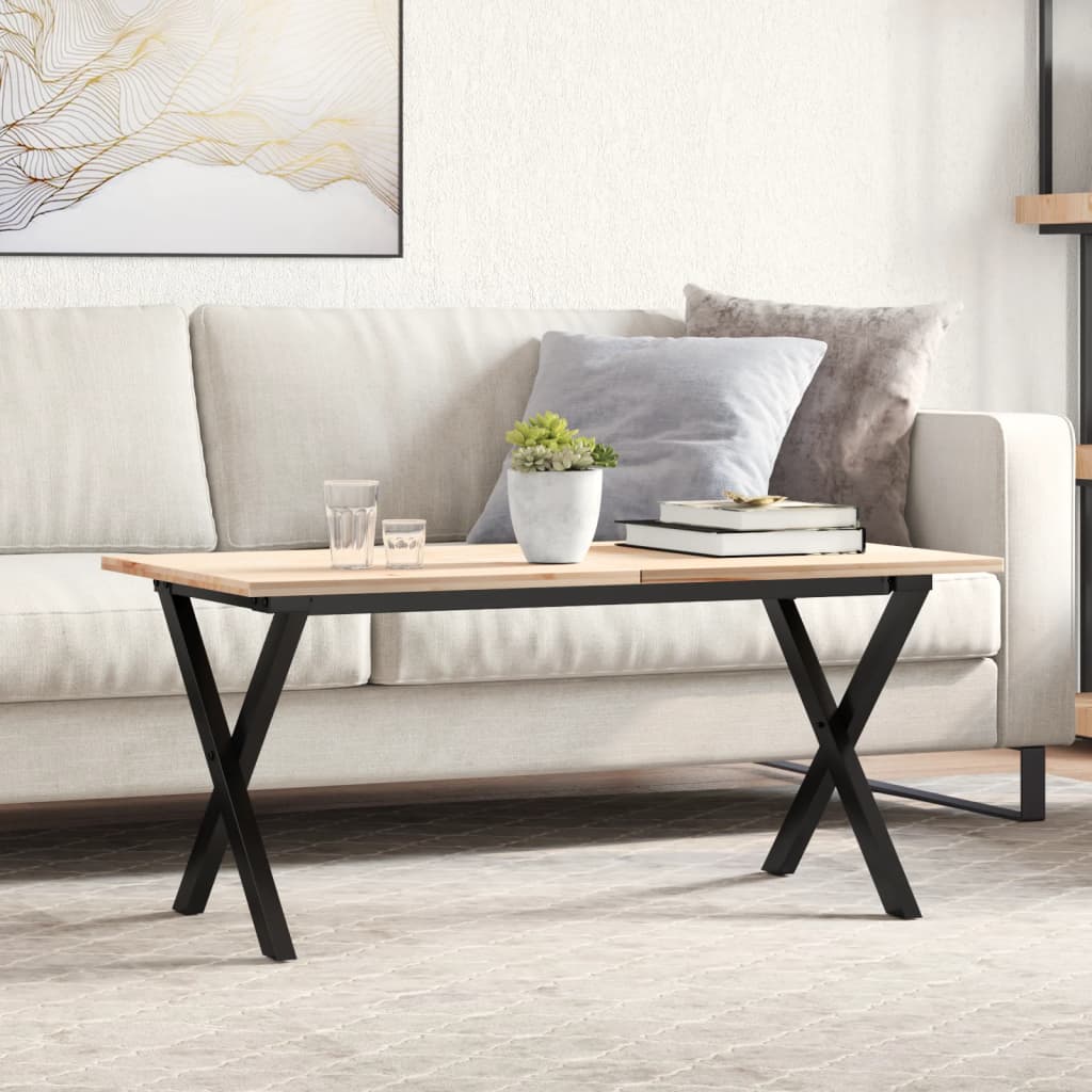 bordben til sofabord 80x40x43 cm X-stel stål billede
