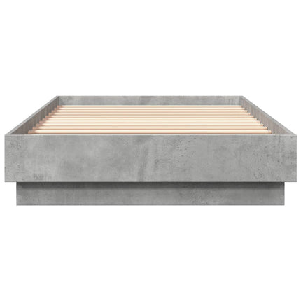 sengeramme 100x200 cm konstrueret træ betongrå