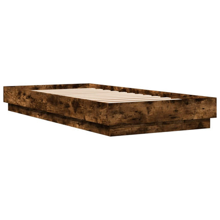 sengeramme 100x200 cm uden madras konstrueret træ røget eg