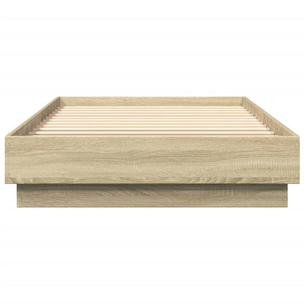 sengeramme 90x200 cm uden madras konstrueret træ sonoma-eg