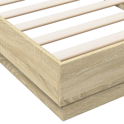 sengeramme 90x200 cm uden madras konstrueret træ sonoma-eg
