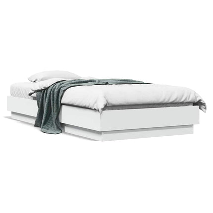 sengeramme 90x190 cm konstrueret træ hvid
