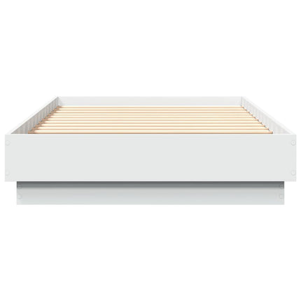 sengeramme 90x190 cm konstrueret træ hvid