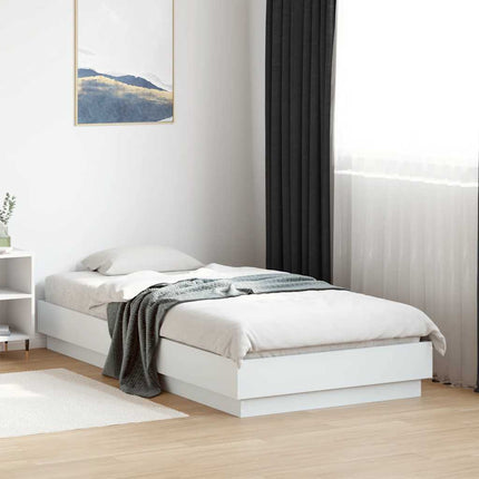 sengeramme 90x190 cm konstrueret træ hvid