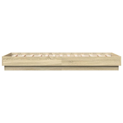 sengeramme 90x190 cm uden madras konstrueret træ sonoma-eg